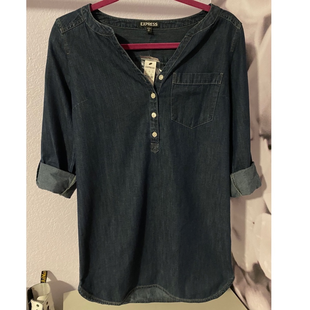 Blue denim Express dress